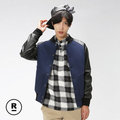 ZINIF 搖滾星球 KOREA 東大門正韓代購 太空棉接皮袖棒球外套 B.A.P