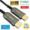 【京徹】 amber HDMI 2.0主動式光纖傳輸線_Premium 4K @60Hz/ 18 Gbps -【15公尺】
