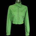 美國品牌Levi's綠色純棉長袖騎士外套 透氣網紗 S號 W-N-C04