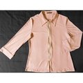 設計師品牌MOMA粉膚色彈性拉鍊7分袖外套 M號