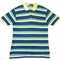 美國品牌Ralph Lauren POLO藍綠色條紋純棉短袖polo衫