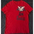 American Eagle 美國老鷹紅色棉質短袖T恤 薄 XL號