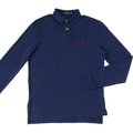美國品牌Ralph Lauren POLO深藍色純棉長袖polo衫