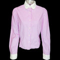 美國品牌Ralph Lauren POLO粉色條紋澎袖長袖襯衫 M號