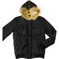 美式風格時裝ROUSH黑色鋪棉防風保暖長袖外套 夾克 厚 L號M-K-C04