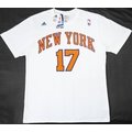 adidas愛迪達JEREMY LIN NEW YORK 林書豪17紐約尼克隊T恤球衣 XL號PVS55