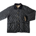 英國時尚精品DAKS經典黑色格紋鋪棉外套 日本製M-K-C03