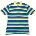 美國品牌Ralph Lauren POLO藍綠色條紋純棉短袖polo衫 M-S-T-L27