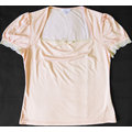 專櫃品牌IRIS粉色蕾絲短袖上衣 M號W-T-S-L94