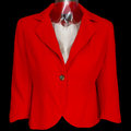 美國品牌Banana Republic香蕉共和國紅色羊毛7分袖西裝外套 4號