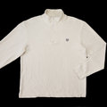 美國品牌Ralph Lauren副牌CHAPS米色純棉半拉鍊長袖polo衫 大尺碼