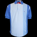 美國品牌Tommy Hilfiger藍色拼接短袖POLO衫 L號