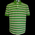 美國品牌Tommy Hilfiger綠色條紋短袖POLO衫 L號