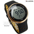 JAGA捷卡 超大液晶顯示 多功能電子錶 夜間冷光 可游泳 保證防水 運動錶 學生錶 M1185-AL1(黑金白)
