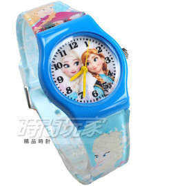 Disney 迪士尼 時尚卡通手錶 冰雪奇緣 艾莎公主 安娜 兒童手錶 數字女錶 粉藍色 D冰雪小B6