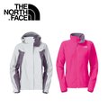 【The North Face 女 GT WIND PRO兩件式外套《灰白桃紅》】F13P-WHT/兜帽外套/防水/防風/抗寒/風衣