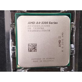 含稅】AMD A4-3300 2.5G 1M AD3300OJZ22GX 雙核雙線65W FM1 正式散片