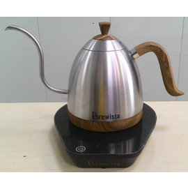 【Brewista Artisan】 細口壺，可控制溫度的咖啡手沖壺-600ml (不鏽鋼色)贈蘇門答臘優質曼特寧半磅【良鎂咖啡精品館】
