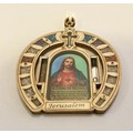天主教聖物 以色列進口 鑲嵌彩石 十字架 耶穌苦像 壁掛飾 掛飾 傢飾 855055-2