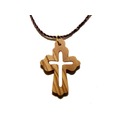 天主教飾品 以色列進口橄欖木 項鍊 掛飾 十字架經典系列 5510