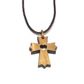 天主教聖物 以色列進口 十字架 橄欖木 項鍊 掛飾 13-2
