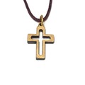 天主教聖物 以色列進口 十字架 橄欖木 項鍊 掛飾 13-8