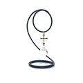 天主教聖物 以色列進口 24K金十字架 手工 圓玻璃 桌飾 擺飾 約旦河水 61201-3