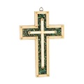 基督教禮品 十字架手工 壁掛飾 綠色 2073040-2