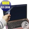 【Ezstick】VAIO S11 2018 特殊規格 靜電式筆電LCD液晶螢幕貼 (可選鏡面或霧面)