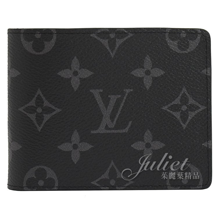 Juliet茱麗葉精品 Louis Vuitton LV M62294 Slender 經典花紋雙折短夾.黑現金價$14,800