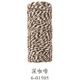 【1768購物網】雙色棉繩(大)(棉線)-深咖啡 (6-01505) 線寬1.5mm 每捲長度 100公尺(大捲)(棉線) 兩包特價