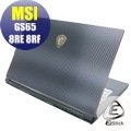 【Ezstick】MSI GS65 8RE 8RF (窄) 黑色立體紋機身貼 (含上蓋貼、鍵盤週圍貼、底部貼) DIY包膜