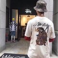 [onfleek.tw]2018夏季新款美式潮牌chic stussy日本黑武士短袖純棉寬鬆情侶短袖T恤