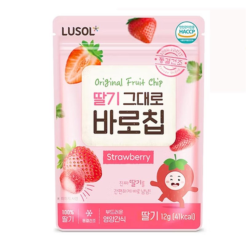 韓國 LUSOL 草莓果乾 /水果果乾.草莓果片.脆片.寶寶零食.幼兒副食品