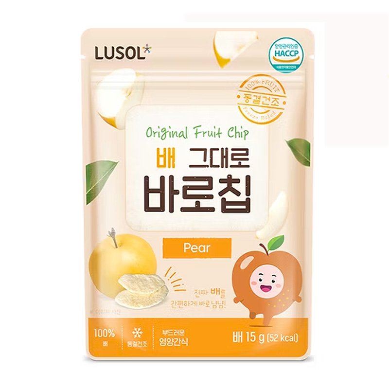 韓國 LUSOL 水梨果乾 /水果果乾.水梨果片.脆片.寶寶零食.幼兒副食品