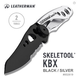[登山屋]Leatherman SKELETOOL KBX 狼棕款半齒半刃折刀 #832619 黑銀款