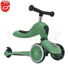 奧地利 Scoot &amp; Ride Cool飛 滑步車 (森林綠) Kick1 二合一滑板車.酷飛滑行車.滑步平衡車