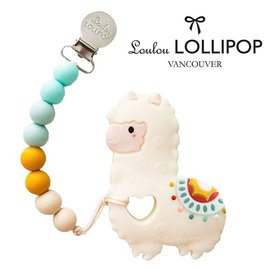 加拿大 Loulou lollipop 草泥馬造型 固齒器組/奶嘴鍊夾-民族風