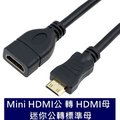 Mini HDMI(公) 轉 HDMI(母) 轉接器短線 0.15米