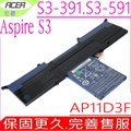 宏碁電池-ACER S3, S3-391 , S3-591,AP11D3F,AP11D4F, 3ICP5/65/88,3ICP5/67/90