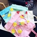 韓版時尚水果拼接果凍包 帆布包 沙灘包 側肩背包 手提包 書包 購物袋