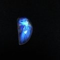 SL H13 半心 藍 彩暈月光石 裸石 moonstone 天然 能量寶石 水晶 墜子 墜飾