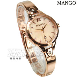 MANGO 絢爛瑰寶DAY BY DAY不鏽鋼腕錶 女錶 防水手錶 玫瑰金貝殼錶盤 不銹鋼 玫瑰金 MA6723L-RG