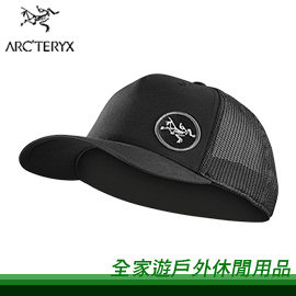 【全家遊戶外】㊣ ArcTeryx 加拿大 Logo棒球帽 黑 ARC18573 /鴨舌帽 卡車帽 網帽 休閒 運動 遮陽帽 UV UA
