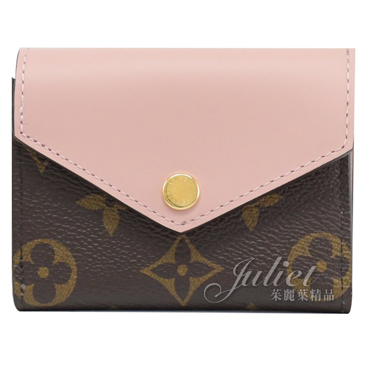 Juliet茱麗葉精品 Louis Vuitton LV M62933 Zoé 經典花紋三折短夾.芭蕾粉現金價$16,500
