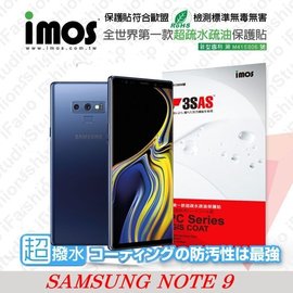 【愛瘋潮】Samsung Galaxy Note 9 正面 iMOS 3SAS 防潑水 防指紋 疏油疏水 螢幕保護貼