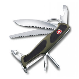├登山樂┤瑞士 VICTORINOX RangerGrip 178 綠黑防滑12用瑞士刀 # 0.9663.MWC4