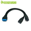 BENEVO 20cm 主機板20PIN轉雙USB3.0連接線