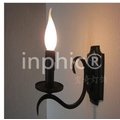 「宇煌百貨」[2組]蠟燭燈壁燈 歐式鐵藝壁燈 單頭 臥室壁燈 鏡前燈浴室