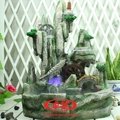 「宇煌百貨」風水輪招財石磨加濕器客廳工藝品裝飾品樹脂假山流水噴泉
